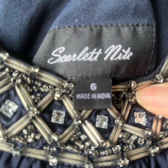 Beaded Halter Evening Special Event Party Dress Prom Size 6 EUC - Picture 4 of 4